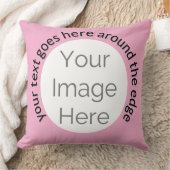 自分だけの写真ピンクスロー Pillowを作ろう クッション (ブランケット)