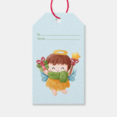 自分だけの可愛いクリスマスの天使を作ろう ギフトタグ (正面)