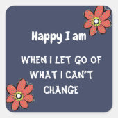 自分だけの名言タイポグラフィを楽しむ スクエアシール (正面)