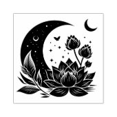 自分だけの天体蓮の花 ラバースタンプ (インプリント)