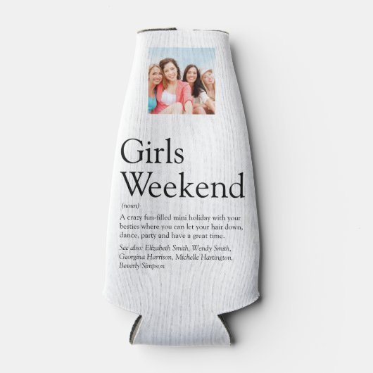 自分だけの女子だけの週末の定義の写真 ボトルクーラー (正面)