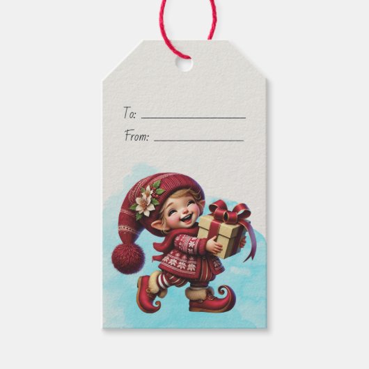 自分だけの幸せなビンテージクリスマスノームを作ろう ギフトタグ (正面)