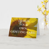 自分だけの折りたたみ式グリーティングカードをデザインする カード (黄色い花)