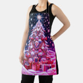 自分だけの明るい楽しいクリスマスツリーの料理人 エプロン (インサイチュ)
