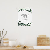 自分だけの水彩グリーンポスターを作成 ポスター (キッチン)