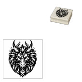 自分だけの激しいドラゴンのヘッドエンブレムを作成 ラバースタンプ (押印)