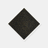 自分だけの無地ブラックとゴールドを作成 スタンダードカクテルナプキン (角)