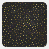 自分だけの無地ブラックゴールドを作成 スクエアシール (正面)