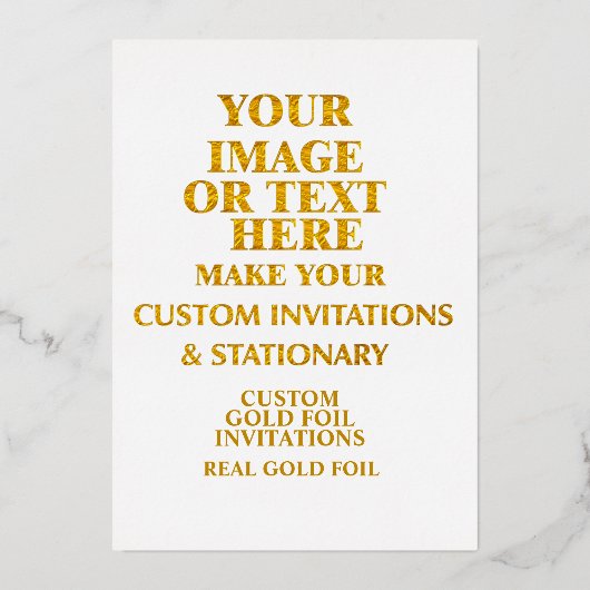 自分だけの特別なオーダーメイドの金のジュエリーを作ろう 箔招待状 (正面)