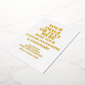 自分だけの特別なカスタムローズゴールドを作ろう 箔招待状 (回転した状態)