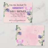 自分だけの特別なベビーシャワー(女の子編)- 作成はこちら エンクロージャーカード (正面/裏面)