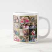 自分だけの特別な 28 枚の家族写真コラージュを作成しよう ジャンボコーヒーマグカップ (右)