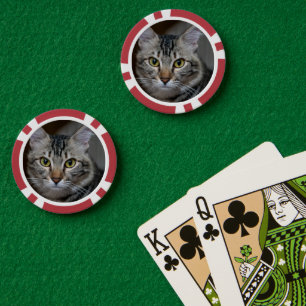自分だけの猫のペット写真カスタムピクチャーを作成 ポーカーチップ