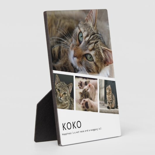 自分だけの猫の写真を作成 フォトプラーク (側面)