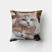 自分だけの猫または犬のイニシャル入り写真を作成 クッション (裏面)