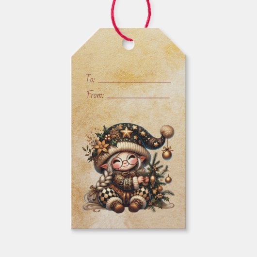 自分だけの甘い魔法のクリスマスノームを作ろう ギフトタグ (正面)