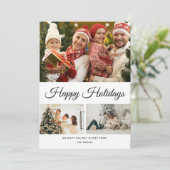 自分だけの白い背景の3枚の写真のコラージュを作成しよう シーズンカード (スタンド正面)