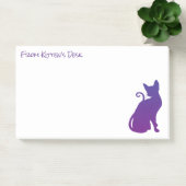 自分だけの紫の猫のシルエットを作成 ポストイット (オフィス)