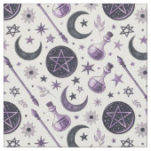 自分だけの紫の真夜中の月の魔法を作り出せ ファブリック (クローズアップ)