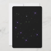自分だけの紫色の星の結婚式 招待状 (裏面)