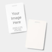 自分だけの縦型PVCプラスチック写真を作成する バッジ (正面&裏面)
