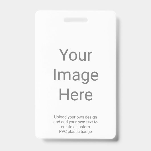 自分だけの縦型PVCプラスチック写真を作成する バッジ (正面)