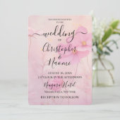 自分だけの繊細なピンクの野の花を作成する 招待状 (スタンド正面)