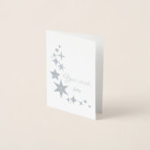 自分だけの美しい銀の冬の星を作ろう 箔カード (正面)