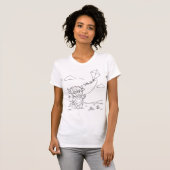 自分だけの色を楽しむハイランドカウの女性用Tシャツ Tシャツ (正面フル)