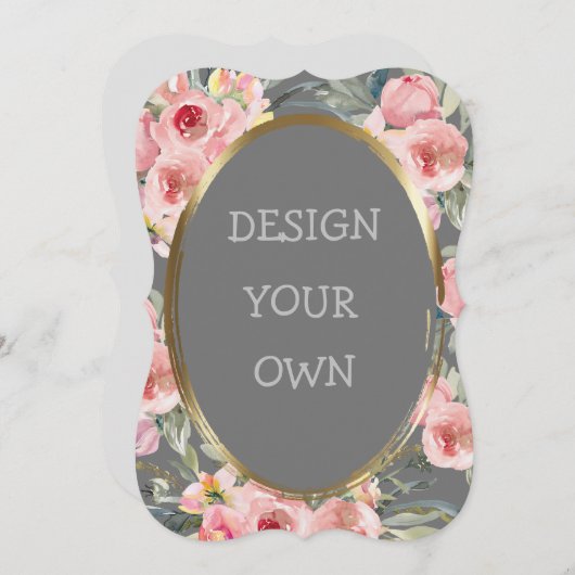 自分だけの花の招待状をデザイン (正面/裏面)