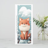 自分だけの花の赤い狐のブックマークカードを作ろう (スタンド正面)