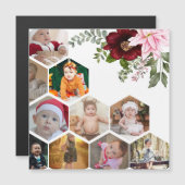 自分だけの花の10枚写真コラージュをデザインしよう (正面/裏面)