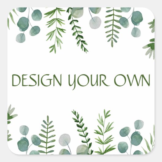 自分だけの花をデザイン スクエアシール (正面)