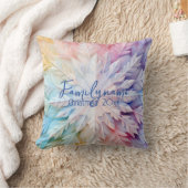 自分だけの虹色クリスマスの紙の雪の結晶を作ろう クッション (ブランケット)