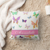自分だけの蝶のクッションカバーをカスタマイズ クッション (ブランケット)