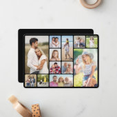 自分だけの角丸12枚写真コラージュを作成 ノートカード (正面/裏面インサイチュ)