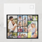 自分だけの角丸12枚写真コラージュを作成 ポストカード (正面/裏面)