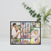 自分だけの角丸12枚写真コラージュを作成 ポストカード (スタンド正面)