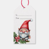 自分だけの赤いクリスマス・ノームを作ろう ギフトタグ (正面)