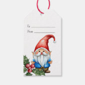 自分だけの赤と青のクリスマス・ノームを作ろう ギフトタグ (正面)