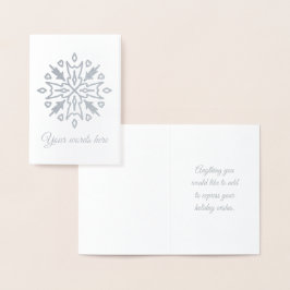 自分だけの部族風シルバー箔の雪の結晶を作ろう 箔カード