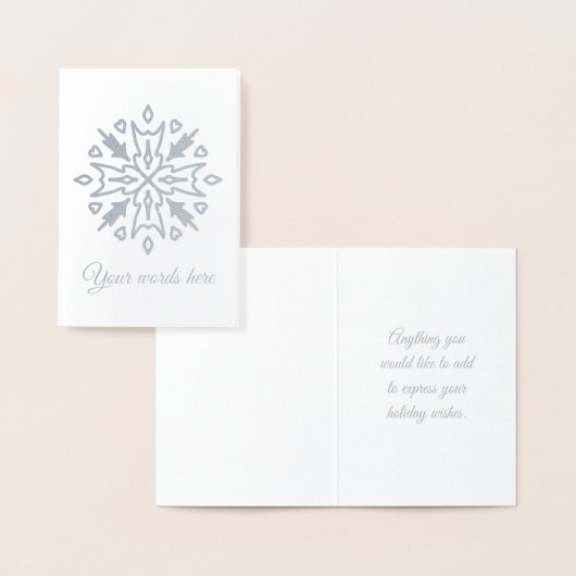 自分だけの部族風シルバー・ホイルの雪の結晶を作ろう 箔カード (ディスプレー)