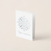 自分だけの部族風シルバー・ホイルの雪の結晶を作ろう 箔カード (正面)