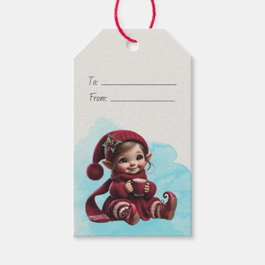 自分だけの陽気なヴィンテージクリスマスノームを作ろう ギフトタグ (正面)