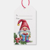 自分だけの青いプレゼントのクリスマス・ノームを作ろう ギフトタグ (正面)