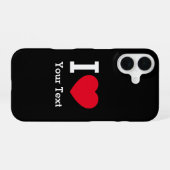 自分だけの面白い I love  iPhone 16ケース (裏面横)