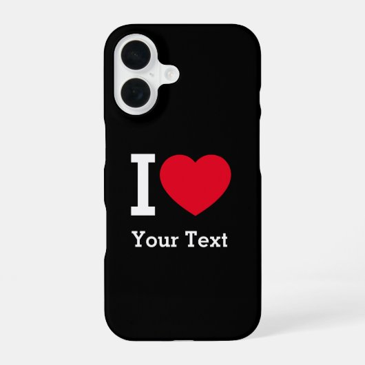 自分だけの面白い I love  iPhone 16ケース (裏面)