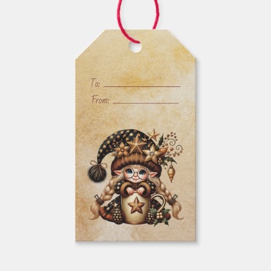 自分だけの魔法のクリスマスノームココアを作ろう ギフトタグ (正面)