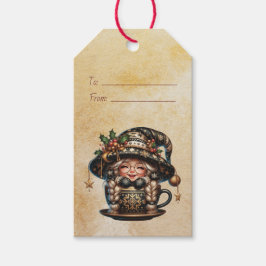 自分だけの魔法のクリスマス・ノームのティーカップを作ろう ギフトタグ