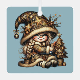 自分だけの魔法のクリスマス・ノームの木を作ろう メタルオーナメント
